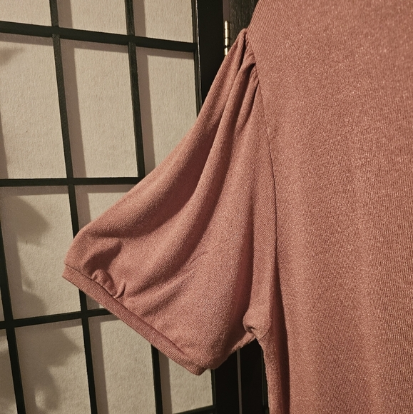 Women's V-Neck‎ Soft Pink Top Size XXL - Picture 3 of 5